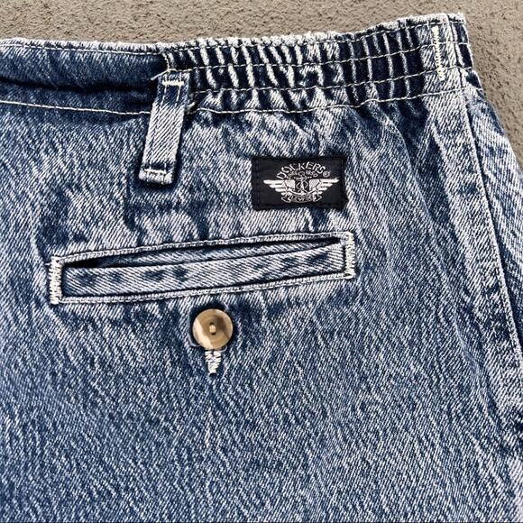 Vintage Dockers acid wash high waist taper ankle mom jeans with elastic waist - Picture 3 of 5